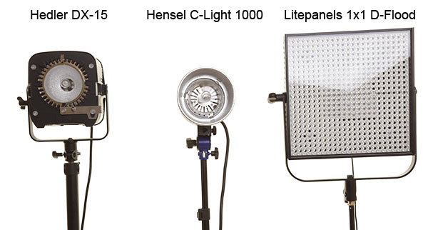 Vergleich Dauerlicht Hedler Hensel Litepanels